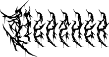 a black and white drawing of a row of thorns with the word reaper in the middle