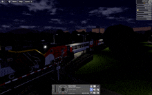 a screenshot of a video game shows a train going to bedford green