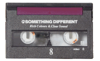 a vhs tape that says something different rich colours & clear sound