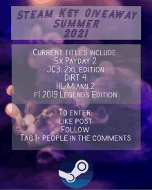 a steam key giveaway for summer 2021