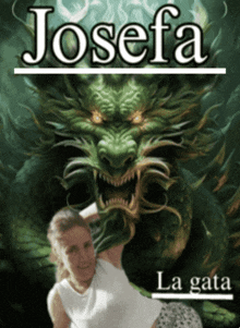 josefa la gata book cover with a woman laying in front of a dragon