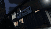 a building with a balcony and a door that says ' n. ' on it