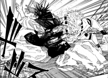 a black and white drawing of two people fighting each other