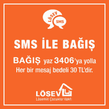 an orange sign that says sms ile bagis in white letters