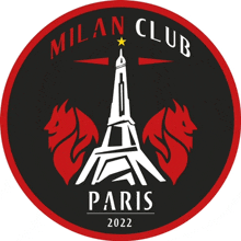 a milan club paris logo with a eiffel tower