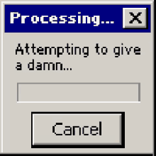 a computer screen that says processing failed