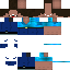 a screenshot of a minecraft skin of a man in a blue shirt .