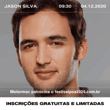 a picture of a man with the name jason silva at the top