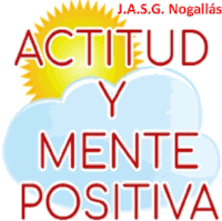 a poster with the words actitud y mente positiva on it