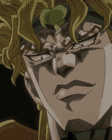 dio from jojo 's bizarre adventure is shown with a serious look on his face