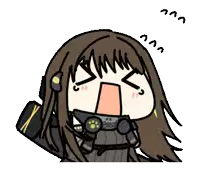 a cartoon drawing of a girl with a shocked expression