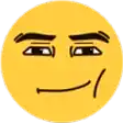 a yellow smiley face with a slight smile on it