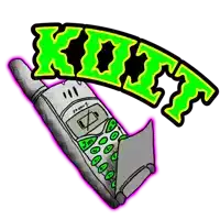 a drawing of a cell phone with the word kookt written above it