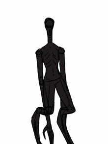 a drawing of a skeleton with long legs and a long head .