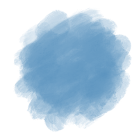 a blue circle on a white background that looks like a brush stroke