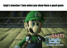 a picture of luigi from the luigi 's mansion video game
