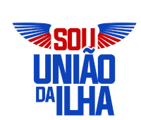 a red white and blue logo that says união da ilha