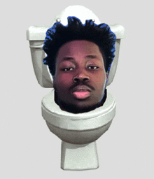 a man with his head in a toilet bowl