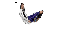 two soccer players , cristiano ronaldo and messi , are playing a game of soccer on a white background .