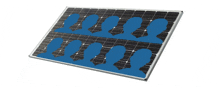 a solar panel with a bunch of people 's faces on it