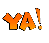 a cartoon illustration of the word ya with an exclamation point