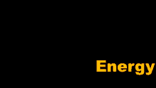 a black background with the word energy in yellow