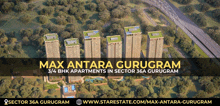 an aerial view of the max antara gurugram