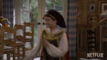 a blurred image of a person with a netflix logo in the bottom right corner