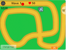 a cartoon drawing of a road that says wave 1 and 50 on it