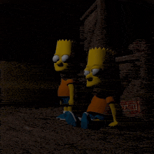 bart simpson says " domer " while standing next to a wooden box