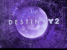 a purple background with the words destiny v2 on it