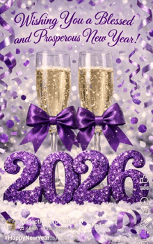a greeting card wishing you a blessed new year