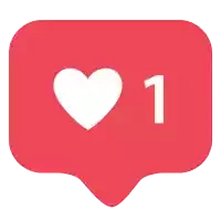 a speech bubble with a heart and the number 1 on it