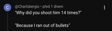 a screenshot of a conversation between a person named charlsbergio and another person