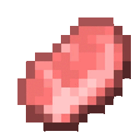 a pixel art illustration of a pink heart on a white background .