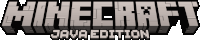 a logo for minecraft java edition is shown