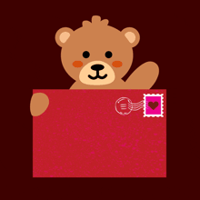 a teddy bear is holding a card that says sending you lots of love