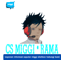 a man wearing headphones with the words cs miggi rama on the bottom