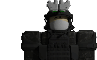 a 3d rendering of a soldier wearing a mask and a helmet