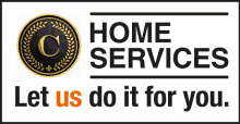 a sign that says home services on it