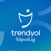 a logo for trendyol superlig with a star on a blue background