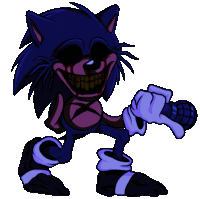 a cartoon drawing of a sonic the hedgehog with a microphone