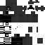 a black and white image of a minecraft character with a white background .