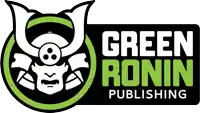 a logo for green ronin publishing shows a samurai