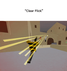 a screenshot of a video game with the words " clear flick " above it