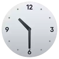 a clock shows that it is almost 5:00