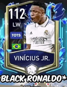 a card of a soccer player named vinicius jr