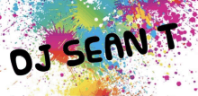 a colorful background with the name dj sean t