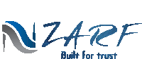 a logo for nazarf built for trust is shown