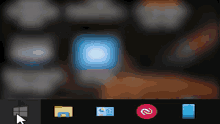 a computer screen has a few icons on it including a folder and a phone